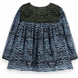 Scotch & Soda - Top - Blauw - Driekwart Mouwen - Knoopsluiting