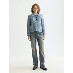 Scotch & Soda - Kabelsteek Gebreide Polo - Lange Mouw