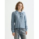 Scotch & Soda - Kabelsteek Gebreide Polo - Lange Mouw