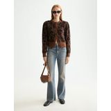 SCOTCH & SODA - FUZZY JACQUARD - Gebreid Vest - Bruin / Donkerbruin / Zwart