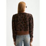 SCOTCH & SODA - FUZZY JACQUARD - Gebreid Vest - Bruin / Donkerbruin / Zwart