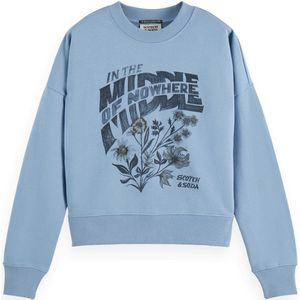 Scotch & Soda - Chest Artwork - Sweater - Zwart - Dames