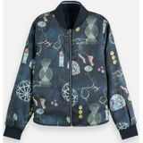 Scotch & Soda - Bomberjas Reversible Quilted - Blauw - Dames