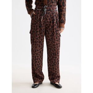 Scotch & Soda - Tapered High Waist Broek - Bruin - Damesmodel