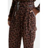 Scotch & Soda - Tapered High Waist Broek - Bruin - Damesmodel