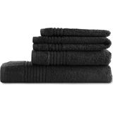 PHLOX Handdoek Supreme Collectie - 50x100 - 6 stuks - OEKO-TEX Made in Green - 600 g/m2 zacht katoen - zwart