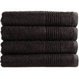 PHLOX Handdoek Supreme Collectie - 70x140 - 4 stuks - OEKO-TEX Made in Green - 600 g/m2 zacht katoen - zwart