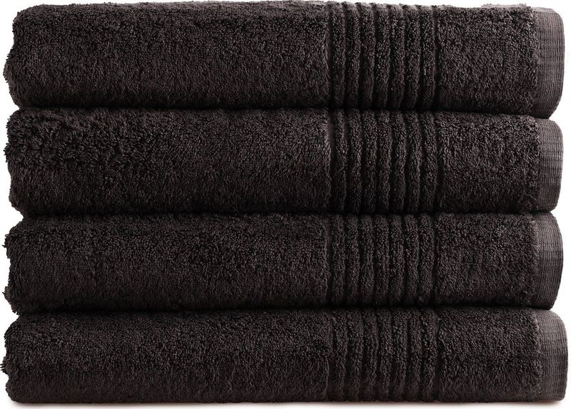 PHLOX Handdoek Supreme Collectie - 70x140 - 4 stuks - OEKO-TEX Made in Green - 600 g/m2 zacht katoen - zwart