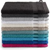 DoubleDry Washand Hotel Collectie - 6 stuks - 16x21 - zwart