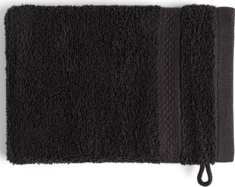 DoubleDry Washand Hotel Collectie - 6 stuks - 16x21 - zwart