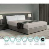 DoubleDry Hoeslaken 180x200 cm - 100% Natuurlijk Katoen - Zacht & Ademend - Rondom Elastiek - OEKO-TEX & BSCI - Licht Taupe