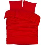 DoubleDry - Dekbedovertrek - Fel Rood - 100% Katoen - Eenpersoons