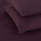 DoubleDry - Dekbedovertrek - Flanel - Paars - 100% Katoen - Eenpersoons 140x200/220 cm + 1 Kussensloop
