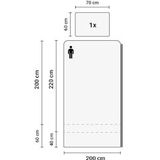 DoubleDry - Dekbedovertrek - Flanel - Paars - 100% Katoen - Eenpersoons 140x200/220 cm + 1 Kussensloop