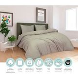 Dekbedovertrek - Grijs - Katoen - 240x220 cm