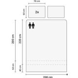 Dekbedovertrek - Grijs - Katoen - 240x220 cm
