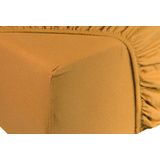 DoubleDry Hoeslaken Jersey - Okergeel - 100% Katoen - Rondom Elastiek