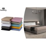 DoubleDry Hoeslaken Jersey - Okergeel - 100% Katoen - Rondom Elastiek