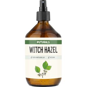 Puturals Witch Hazel 100% Natuurlijk - 500ml - Hamameliswater of Toverhazelaar voor Huid en Gezicht - Zonder Alcohol - Puur en Vegan
