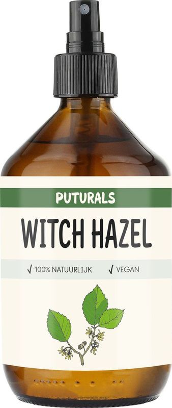 Puturals Witch Hazel 100% Natuurlijk - 500ml - Hamameliswater of Toverhazelaar voor Huid en Gezicht - Zonder Alcohol - Puur en Vegan