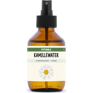 Puturals Kamillewater 100% Biologisch - 150ml - Puur en Vegan - Kamillewater voor Haar, Huid of als Toner - Zonder Alcohol