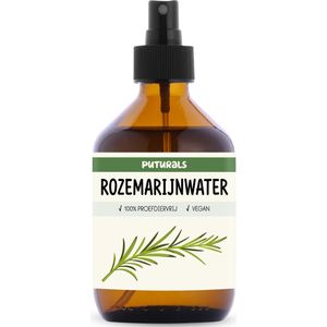 Puturals Rozemarijn Water 100% Natuurlijk - 300ml - Zonder Alcohol - Rozemarijn Water voor Haar en Huid - Puur en Vegan