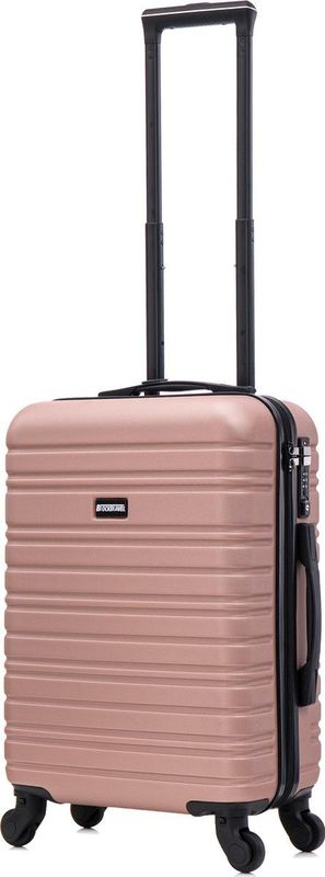 BlockTravel - handbagage - reiskoffer - S - met wielen - afneembaar - 39 liter - inbouw TSA slot - lichtgewicht - rose goud