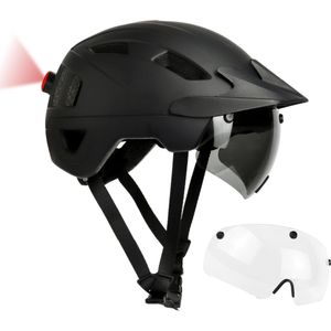 R2B Fietshelm Volwassenen geschikt voor Speed Pedelec & Snorfiets + Transparant en Magnetisch Helm Vizier