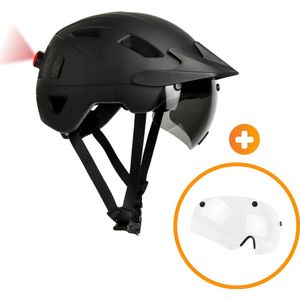 R2B Fietshelm Volwassenen geschikt voor Speed Pedelec & Snorfiets + Transparant en Magnetisch Helm Vizier