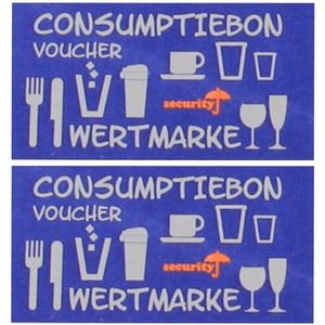 CombiCraft UV-beveiligde Consumptiebonnen Blauw - 5000 Stuks