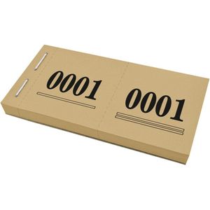 CombiCraft garderobebonnen met nummering caramel - 1000 stuks