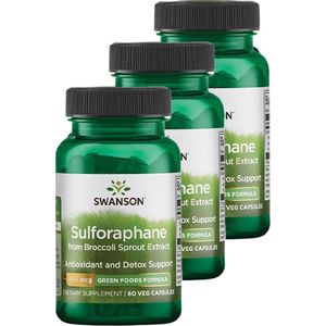 Swanson | Sulforaphane from Broccoli Sprout Extract 400mcg | 60 veg capsules | 3 stuks | 3 x 60 capsules
