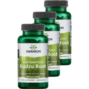 Swanson | Full Spectrum Kudzu Root 500mg | 60 capsules | 3 stuks | 3 x 60 capsules