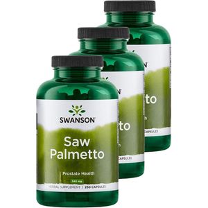 Swanson | Full Spectrum Saw Palmetto 540mg | 250 capsules | 3 stuks | 3 x 250 capsules