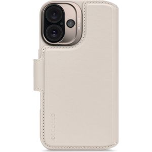 Decoded 2 in 1 Leather Detachable Wallet MagSafe voor de Apple iPhone 16 - Clay