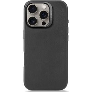 DECODED Leren Hoesje Voor iPhone 16 Pro - Premium ECCO Leer - MagSafe - Zwart