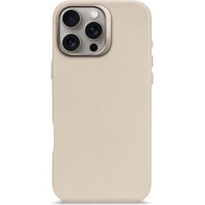 Decoded Leather Case voor iPhone 16 Pro Max MagSafe beige