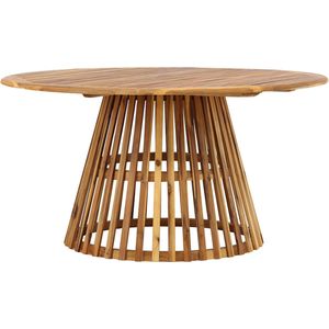 Nest - Tobias - Tuintafel - Naturel - Acaciahout - Rond - Behandeld met Olie - Ø 150 cm