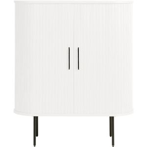 Olivine - Lenn - Dressoir - Wit - Hout - Ovaal - Schuifdeuren
