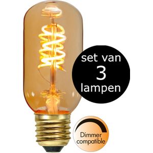 3-Pack | Staaflamp - E27 - 2.8W - Super Warm Wit - 2200K - Dimbaar