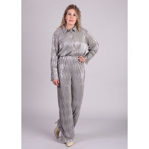 Zilveren plisse broek Nova - Studio Amaya