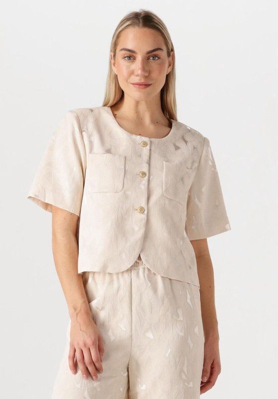 Amaya Amsterdam - Elegante Zilveren Blazer - Ecru - Dames