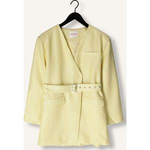 Studio Amaya Mila blazer jurk met ceintuur geel