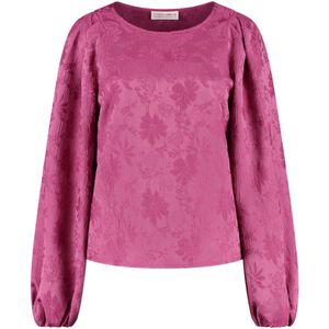 Studio Amaya - Blouse Ellie - Fuchsia - Bloemenpatroon - Lange Mouwen
