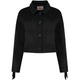 Studio Amaya - Ilva - Jasje - Zwart - Vegan Suède - Franjes