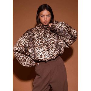 Studio Amaya - Feline Jacket - Jasje - Bruin met Luipaardprint