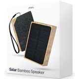 MikaMax - Solar Bamboo Speaker - Draadloze Bluetooth Speaker - Bamboe - Duurzaam