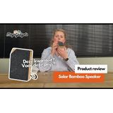 MikaMax - Solar Bamboo Speaker - Draadloze Bluetooth Speaker - Bamboe - Duurzaam