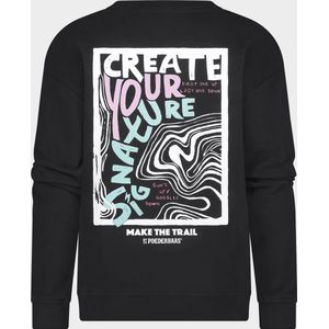 Poederbaas - Arty Sweater - Zwart - Katoen