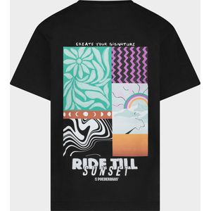 Poederbaas - Arty - T-shirt - Zwart - Loose Fit